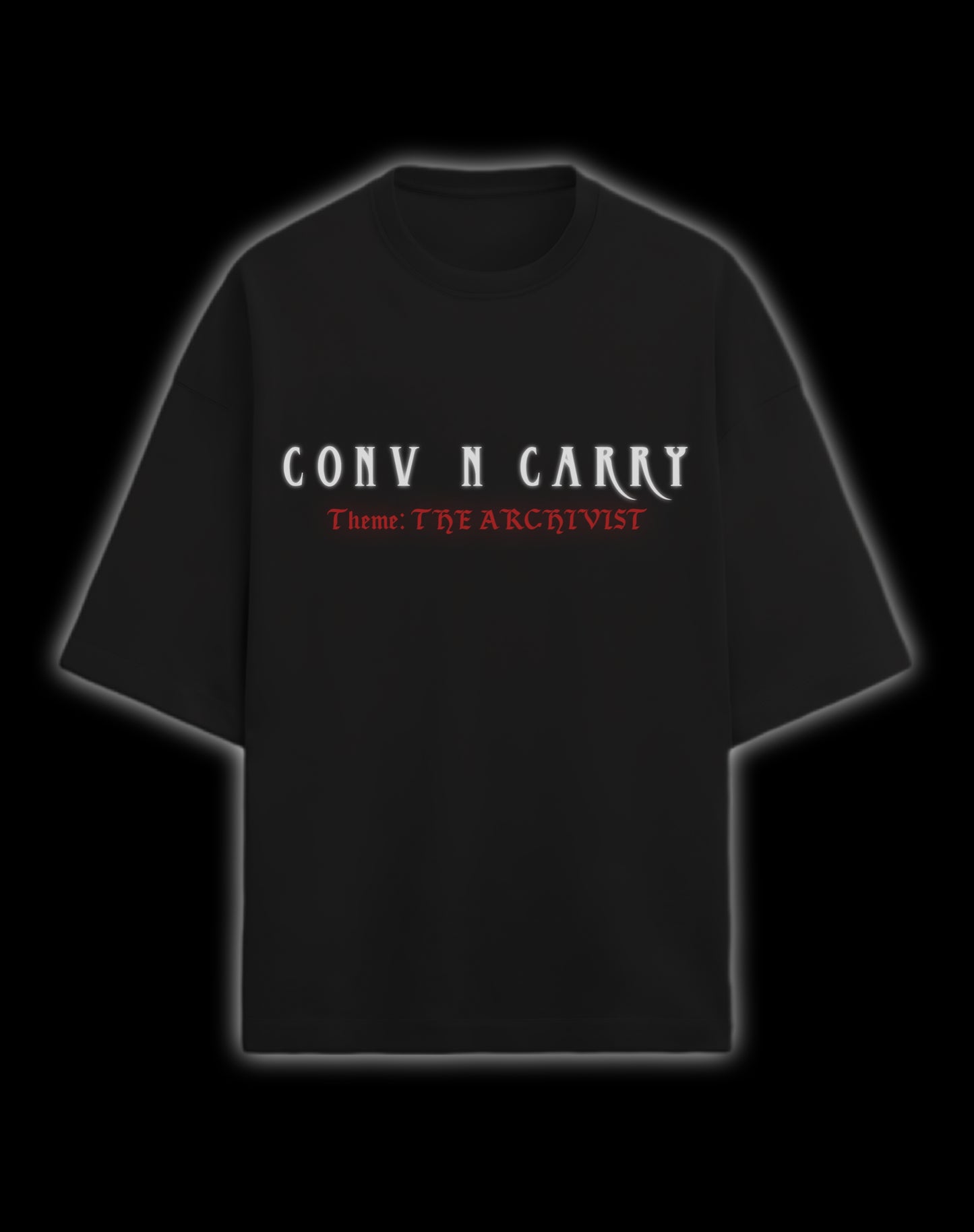 Theme : THE ARCHIVIST, Ultra premium DTG printed, French Terry cotton Oversized T-shirt by Conv N Carry.
