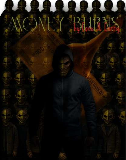 Theme : MONEY BURNS, Ultra premium DTG printed, French Terry Cotton, Oversized exclusive T-shirt by Conv N Carry