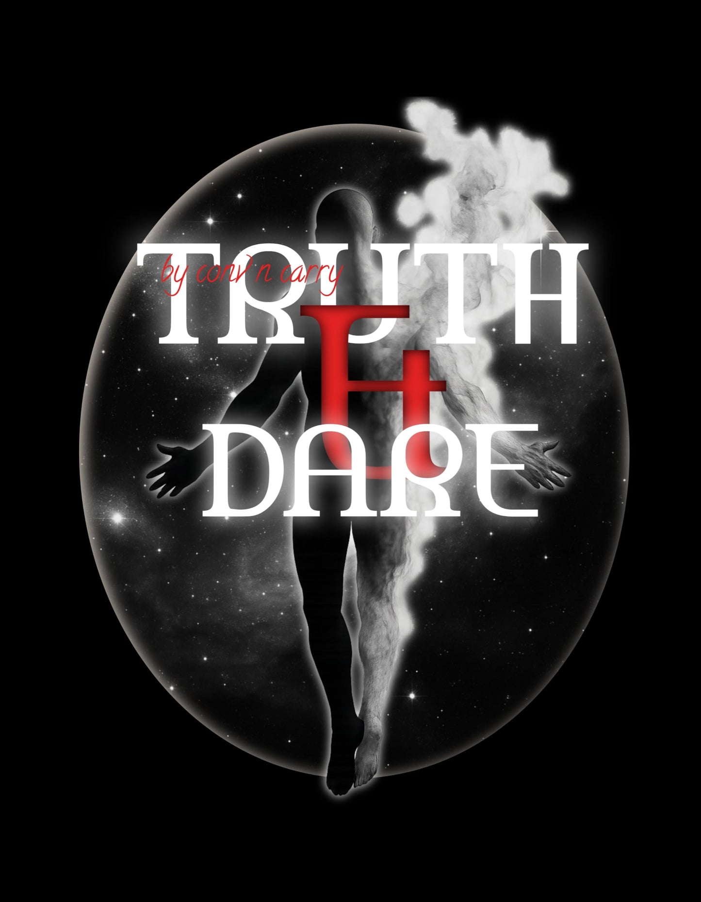 Theme TRUTH & DARE, Glow in dark print, French Terry Cotton ultra premium EXCLUSIVE Oversized TEE by Conv n Carry